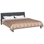 vidaXL Duvet d'été simple Doré 220 x 200 cm Satin et Microfibre