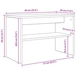 vidaXL Meuble TV Chêne noir 60 x 30 x 40 cm Bois d'ingénierie