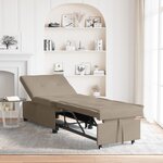 vidaXL Canapé-lit 3-en-1 en tissu taupe