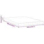 vidaXL Coussins de Matelas Blanc 140 x 190 cm