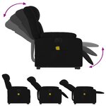 vidaXL Fauteuil inclinable de massage électrique Noir Tissu