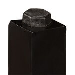 vidaXL Ensemble de bar 5 Pièces Bois massif recyclé et cuir véritable