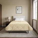 vidaXL Duvet complet toute l'année Matelassé Crème 135 x 220 cm