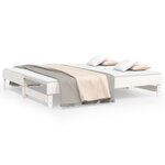 vidaXL Lit coulissant sans matelas blanc 2x(75x190) cm