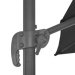 vidaXL Parasol de jardin avec base portable anthracite