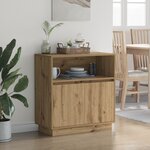 vidaXL Buffet avec LED Chêne Artisan 71x34 5x75 cm Bois d'ingénierie