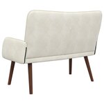 vidaXL Sofa 2 places Crème 115 x 61 x 87 cm Velours (V)