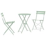 Ensemble de Bistro Pliable 3 Pièces Mint Clair en Acier