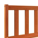 vidaXL Cadre de lit sans matelas cire marron 135x190cm bois pin massif
