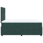 vidaXL Sommier à lattes de lit et matelas Vert foncé 120x200cm Velours