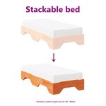vidaXL Cadre de lit sans matelas empilable cire marron 90x190 cm