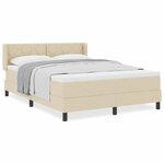 vidaXL Lit boxspring avec matelas avec matelas Crème 140 x 200 cm
