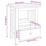 vidaXL Table de chevet Marron 30 x 30 x 47 cm Bois Recyclé Solide