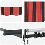 vidaXL Auvent Rétractable Orange 250 x 200 cm tissu