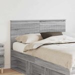 vidaXL Tête de lit Gris Sonoma 120 cm Bois d'ingénierie