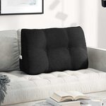 vidaXL Coussin de Dos Noir 80 x 24 x 50 cm tissu