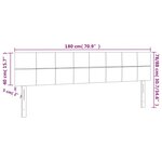 vidaXL Tête de lit à LED Gris clair 180x5x78/88 cm Tissu