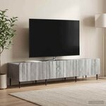 vidaXL Meuble TV Sonoma gris 147 x 34 5 x 32 cm Bois d'ingénierie