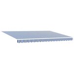 vidaXL Auvent Rétractable Bleu et blanc 450 × 300 cm tissu