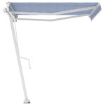 vidaXL Auvent automatique sur pied 350x250 cm Bleu/Blanc