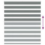 vidaXL Store zèbre gris foncé largeur du tissu 130 9 cm polyester