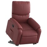 vidaXL Fauteuil inclinable Rouge bordeaux Similicuir