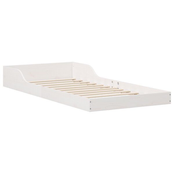 vidaXL Cadre de lit Blanc 90 x 190 cm Bois massif en pin