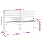 vidaXL Banc de jardin blanc 157 5 cm bois massif de pin