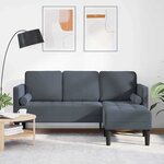vidaXL Ensemble de Canapés Gris foncé 173 x 131 x 67 cm Velours
