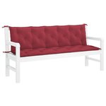 vidaXL Coussin de banc de jardin rouge bordeaux tissu oxford