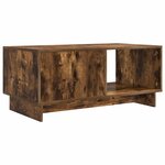 vidaXL Table basse Chêne fumé 90 x 50 x 40 cm Bois d'ingénierie