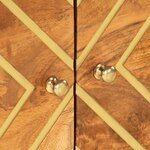 vidaXL Table basse marron et noir 80x50x40 cm bois de massif manguier