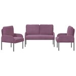 vidaXL Ensembles de canapés 3 Pièces Violet 115 x 56 x 80 cm Contreplaqué