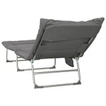 vidaXL Transat pliant avec coussin Anthracite