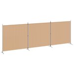 vidaXL Paravent 4 panneaux Beige 525 x 180 cm Tissu