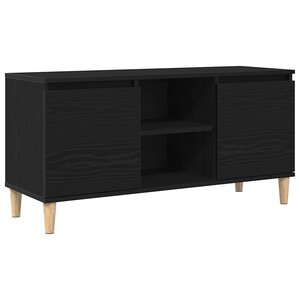 vidaXL Meuble TV Noir 102 x 35 x 50 cm Bois d'ingénierie