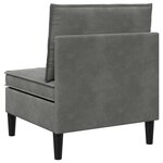 vidaXL Canapé moyen avec rangement Gris foncé Velours