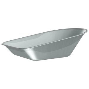 vidaXL Remplacement du plateau de brouette Argent 90 x 63 x 28 cm
