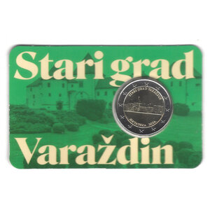 2 euros commémorative Croatie 2024 - Château de Vara din en coincard BU.
