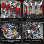 Mould King 10130 - F488 Kit de construction de moteur V8 motorisé