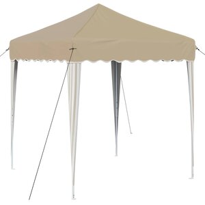 vidaXL Tente de fête pop-up 195 x 195 x 245 cm Crème Tissu Oxford