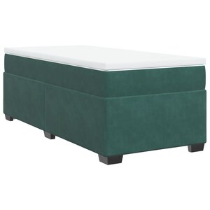 vidaXL Sommier à lattes de lit avec matelas Vert foncé 90x200 cm