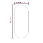 vidaXL Miroir mural Argenté 70x30 cm Ovale
