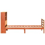 vidaXL Lit bibliothèque sans matelas cire marron 90x190 cm bois massif