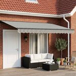 vidaXL Auvent rétractable électrique Anthracite et blanc 4 5 × 3 5 m