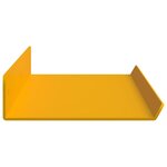 vidaXL Étagère flottante 4 pc Jaune moutarde 60 x 8 5 x 2 5 cm Acier