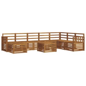 vidaXL Ensemble de canapés d'extérieur 9 pc Naturel