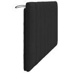 vidaXL Coussin de tête de lit noir 160 cm velours