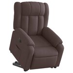 vidaXL Fauteuil inclinable électrique marron foncé tissu