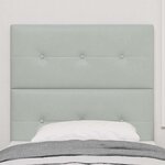 vidaXL Tête de lit Gris clair 90 cm Velours
